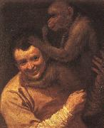 Annibale Carracci A Man with a Monkey oil painting artist